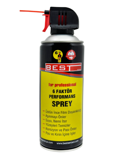 BEST HPL-200 6 in 1 Faktör Pas Sökücü Yağlayıcı Bakım Spreyi 400 ML
