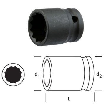 OSAKA Havalı Yıldız Lokma Ucu 3/8''