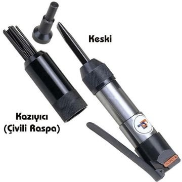 GISON Havalı Kazıyıcılar (Kesici + Kazıyıcı) 3 mm x 12 Adet