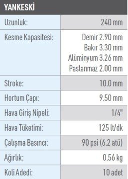 OSAKA OPT 1008 Havalı Yankeski 240mm