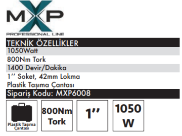 Max Extra MXP 6008 Profesyonel Somun Sökme 220 Volt