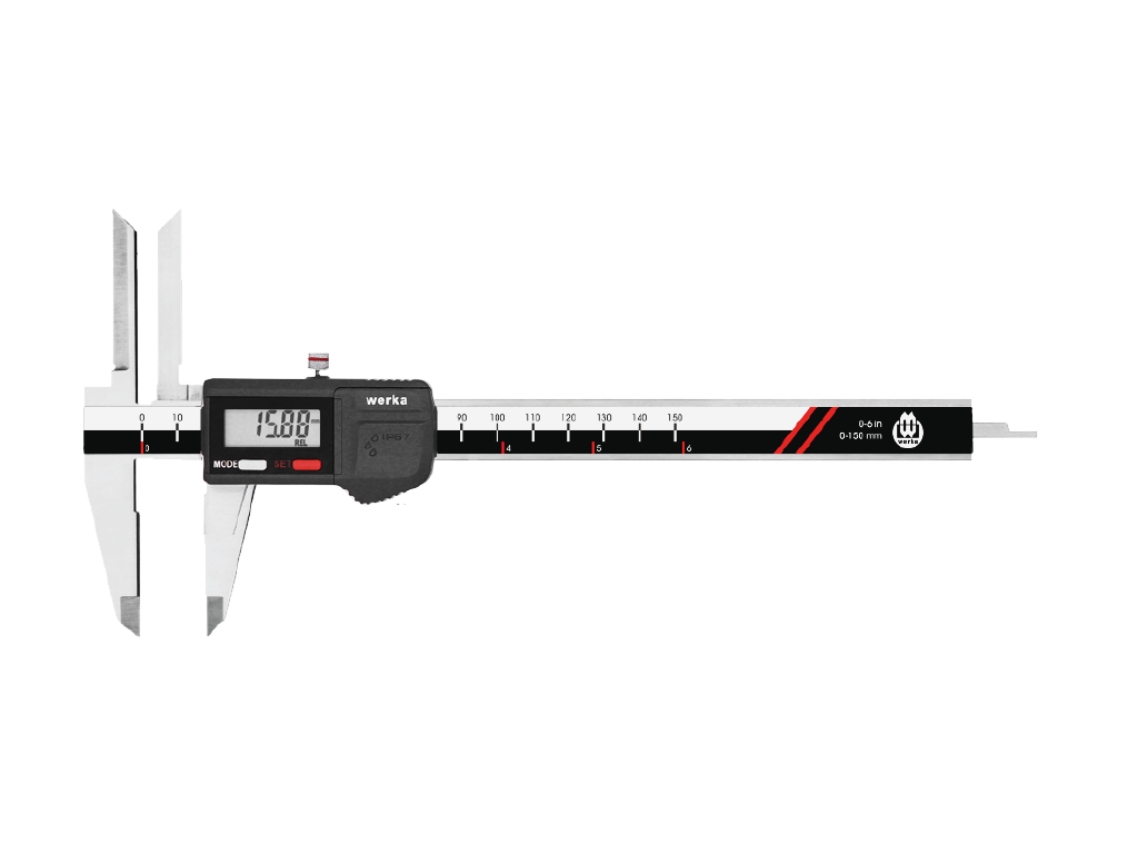 WERKA Standart ve IP67 Uzun Üst Çeneli Dijital Kumpas  200x0.01mm IP67 (2237-200P)