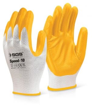 SGS Speed Nitril İşçi Bahçe İnşaat Eldiveni
