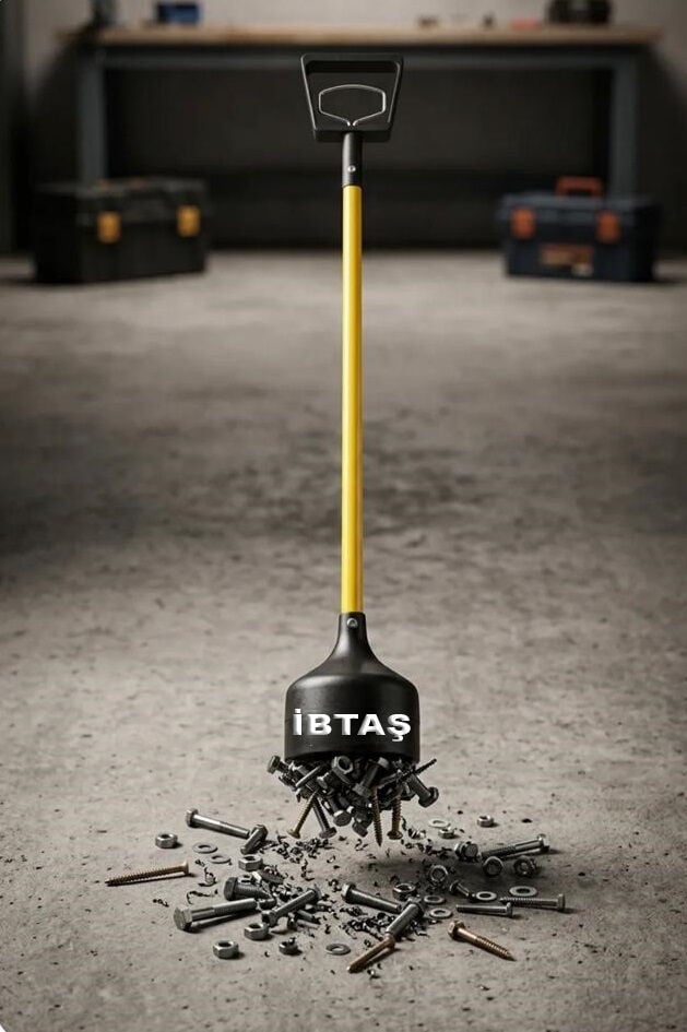 İBTAŞ Tetikli Manyetik Mıknatıslı Parça Toplama Aleti - Civata, Somun, Çapak - 11 KG Taşır