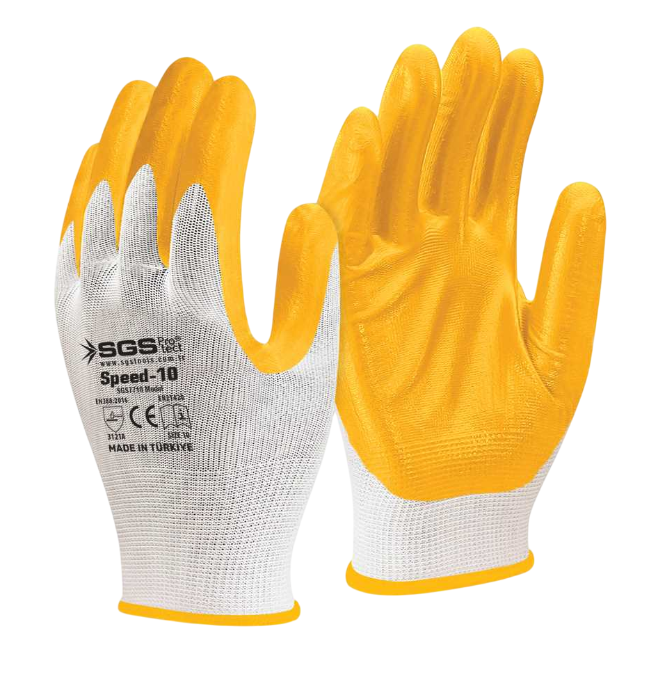 SGS Speed Nitril İşçi Bahçe İnşaat Montaj Eldiveni