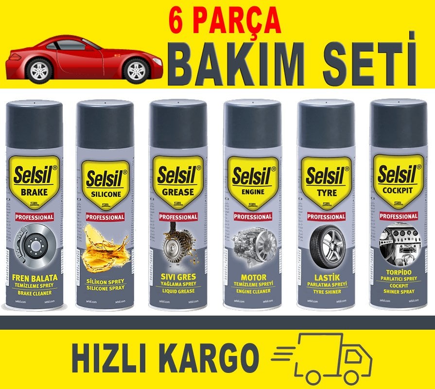 SELSİL Oto Bakım Yağlama ve Parlatma Seti 6 Parça