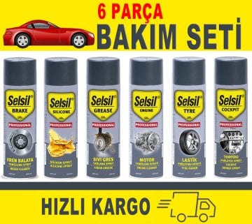 SELSİL Oto Bakım Yağlama ve Parlatma Seti 6 Parça