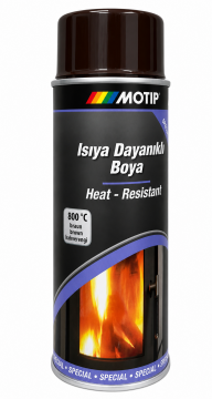 Motip Kahverengi 800° Derece Isıya Dayanıklı Yanmaz Sprey Boya 400 ML (Soba Boyası)