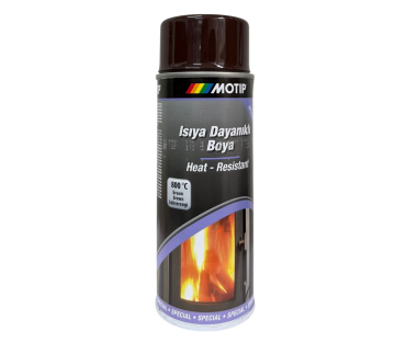 Motip Kahverengi 800° Derece Isıya Dayanıklı Yanmaz Sprey Boya 400 ML (Soba Boyası)