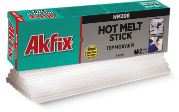 AKFİX HM208 - 8mm x 300mm İnce Mum Silikon Çubuk Yapıştırıcı - 1 KG