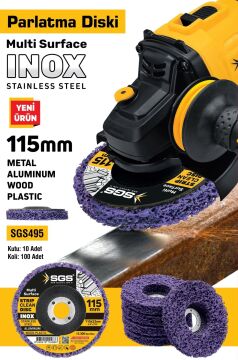 SGS495 - 115mm Mor Disk Çok Amaçlı Parlatma Diski