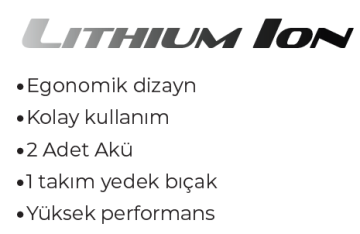 MAX EXTRA MX8035 - Akülü Budama Makası 16.8 Volt - 4 Amper