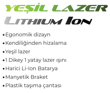 MAX EXTRA MXP02G - 30 Metre Yeşil Lazerli Hizalama Makinası 1 Dikey 1 Yatay