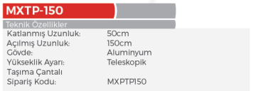 MAX EXTRA MXPTP150 Lazer Tripod 50-150 cm
