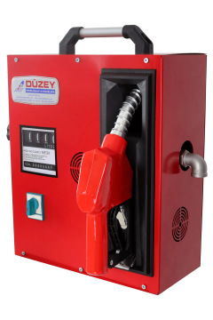 DÜZEY 220 Volt 1'' Sayaçlı Kapaklı Tip Otomatik Mazot Aktarma (Tabanca + Sayaç + Pompa + Hortum)