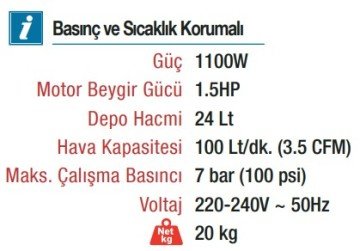 VIDO 24 Litre Yağsız ve Sessiz Hava Kompresörü (WD060212415)