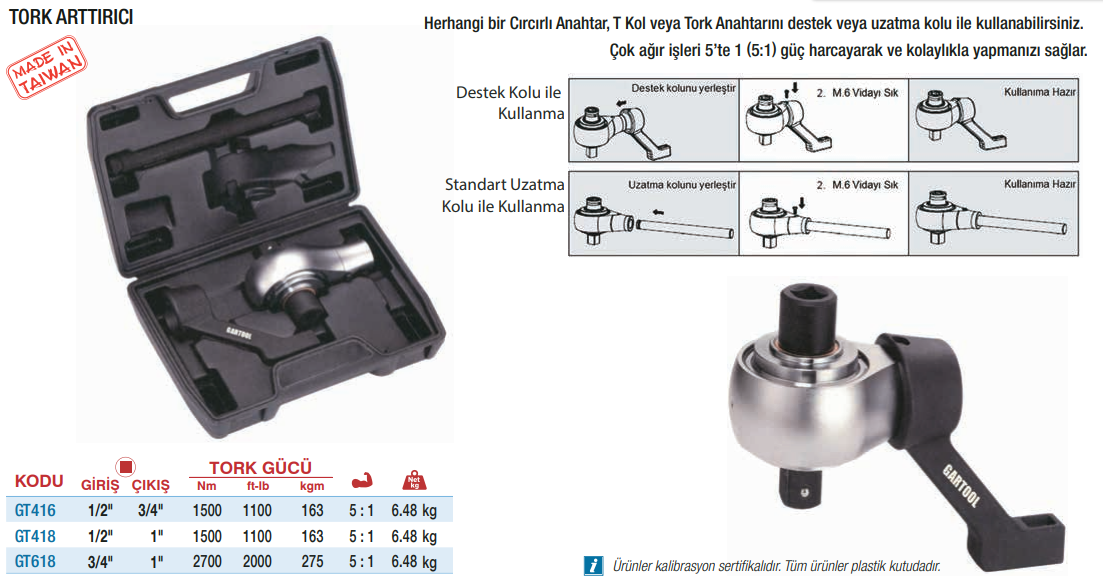 GAR TOOL Tork Arttırıcı