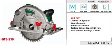 DWT HKS-18-85 Sunta Kesme 230 mm 1800 Watt
