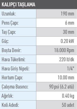 OSAKA OPT 126 Havalı Kalıpçı Taşlama 190 mm