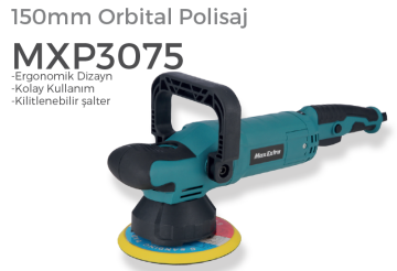 MAX EXTRA MXP3075 - Profesyonel 150mm Orbital Polisaj Makinesi 1200 Watt