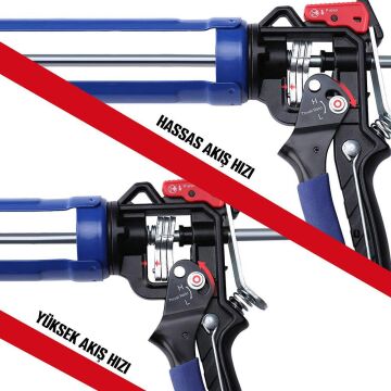 WORKPRO WP224001 230mm Ağır Hizmet Tipi Metal Silikon/Mastik Tabancası