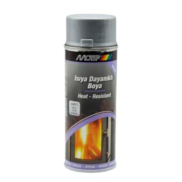 Motip Gümüş Gri 690° Derece Isıya Dayanıklı Yanmaz Sprey Boya 400 ML