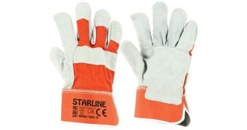 STARLİNE E-001-OR - Turuncu Deri Eldiven 10 Numara - 12 Çift