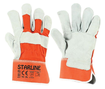 STARLİNE E-001-OR - Turuncu Deri Eldiven 10 Numara - 12 Çift