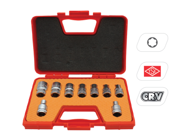 RiCO 1/2 Torx Lokma Seti E-DİŞİ 9 Parça (007-RC9010)
