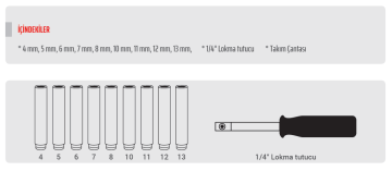RICO  11 PC UZUN LOKMA SETİ 4-13 MM (006-RC1010)
