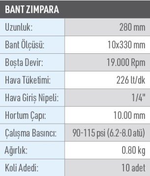 OSAKA OPT-P 701 Havalı Bant Zımpara