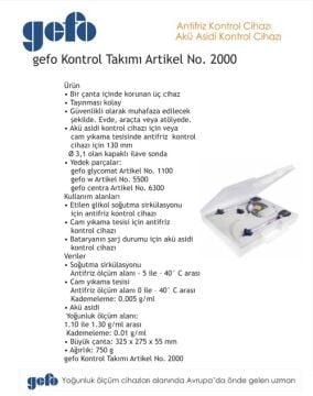 GEFO 2000 Oto Test Seti