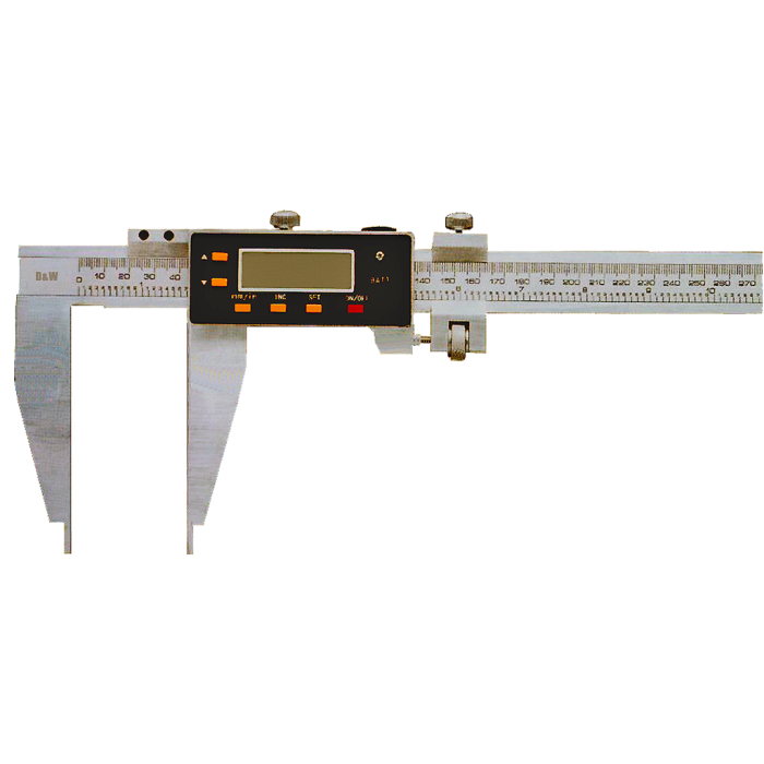 DW Dijital LCD Ekran Uzun Tek Çene Büyük Kumpas 0 - 600mm * 100mm