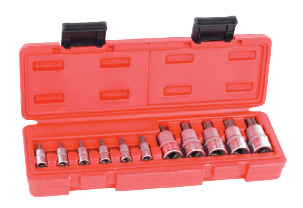 RICO 1/4 - 1/2 TORX LOKMA SETİ TAKIMI 5 KÖŞE DELİKLİ - 11 PARÇA