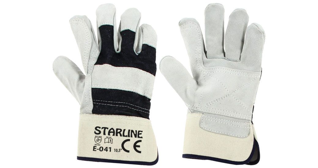 STARLİNE E-041-KT Yarma Deri Eldiven (Ölçü 10 / XL - 120 Çift)