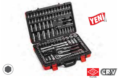 DHT 151 Parça 6 Köşe 1/4-3/8-1/2 Lokma Takımı