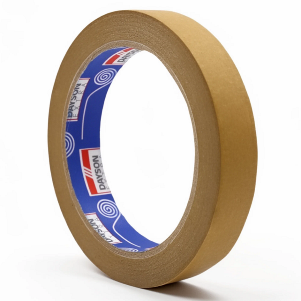 DAYSON 18mm - 80D Extra Kahverengi İnşaat Mobilya Oto Boya Maskeleme Bandı Kağıdı 35 Metre - (96 Adet)