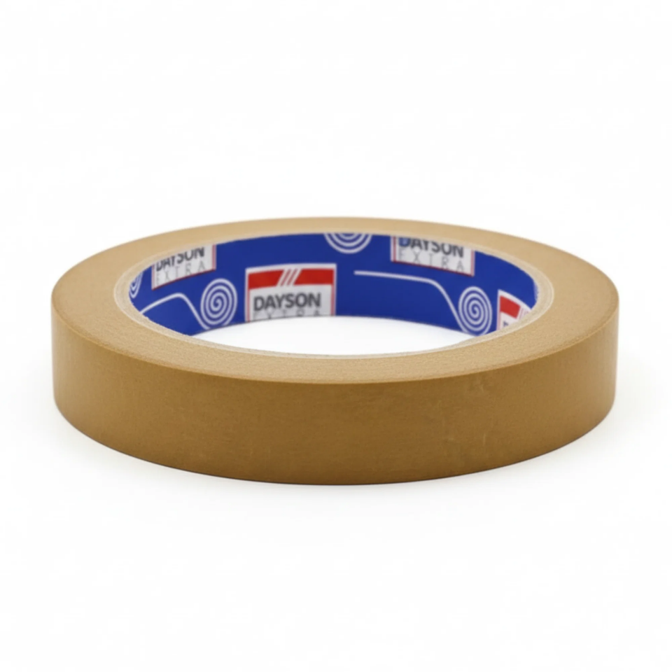 DAYSON 18mm - 80D Extra Kahverengi İnşaat Mobilya Oto Boya Maskeleme Bandı Kağıdı 35 Metre - (96 Adet)