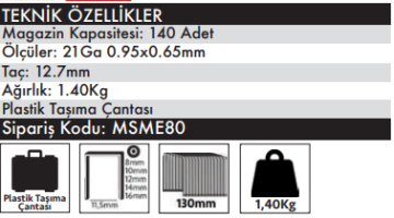 MAESTRİ M80 Elektrikli Zımba Tabancası