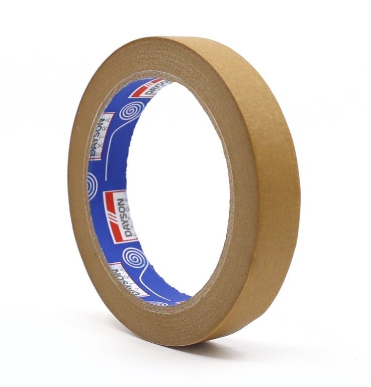 DAYSON 18mm - 80D Extra Kahverengi İnşaat Mobilya Oto Boya Maskeleme Bandı Kağıdı 35 Metre - (96 Adet)