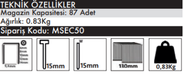 MAESTRİ Ecotak 50F Elektrikli Zımba Tabancası