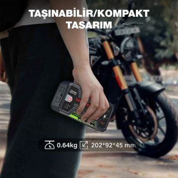 Lokithor J1350PRO 12V 1350Amp LiFePO4 Akıllı Akü Takviye + Powerbank + Led Lamba