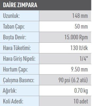 OSAKA OPT-P 368 Havalı Daire Zımpara 148mm