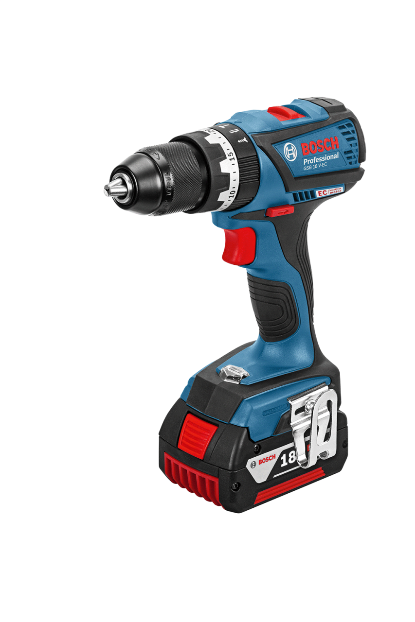 Bosch GSB 18 V-EC 4 Ah Çift Akülü Darbeli Delme/Vidalama - Kömürsüz Motor