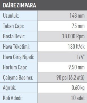 OSAKA OPT-P 716-A Havalı Daire Zımpara 148mm
