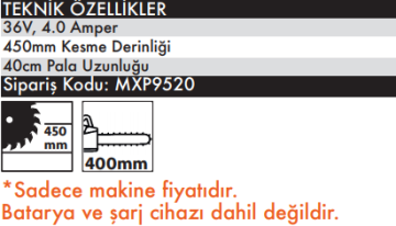 Max Extra MXP9520 Akülü Liküstür 450mm