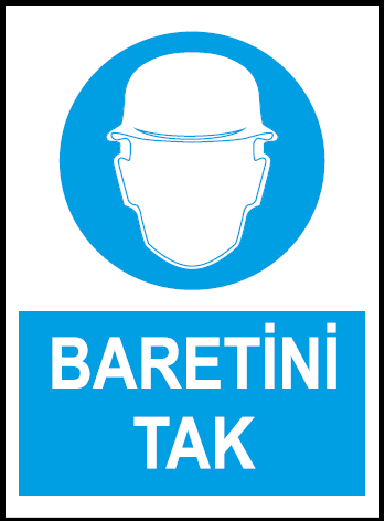 Baretini Tak Uyarı Levhası / 10 Adet