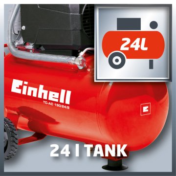 EİNHELL TC-AC 190/24/8 Yağlı Kompresör 1500 W S2 15 dk.