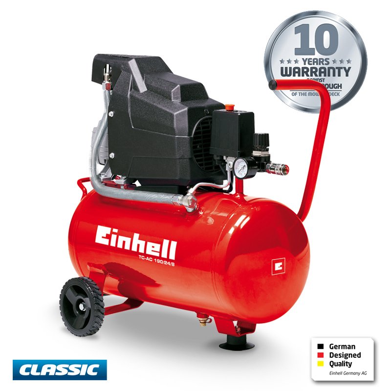 EİNHELL TC-AC 190/24/8 Yağlı Kompresör 1500 W S2 15 dk.