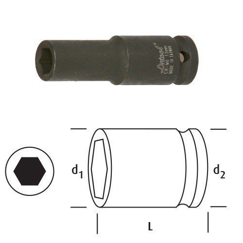 OSAKA Havalı İnch Lokma Ucu Uzun 3/8''